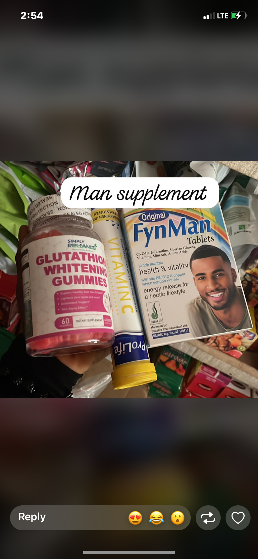 Man supplements